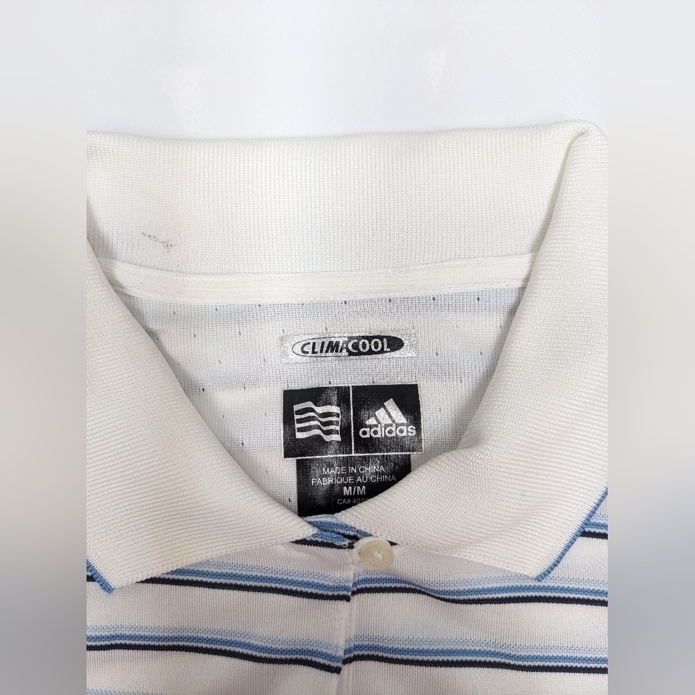 Adidas Climacool women's striped golf polo size M - Picture 4 of 11